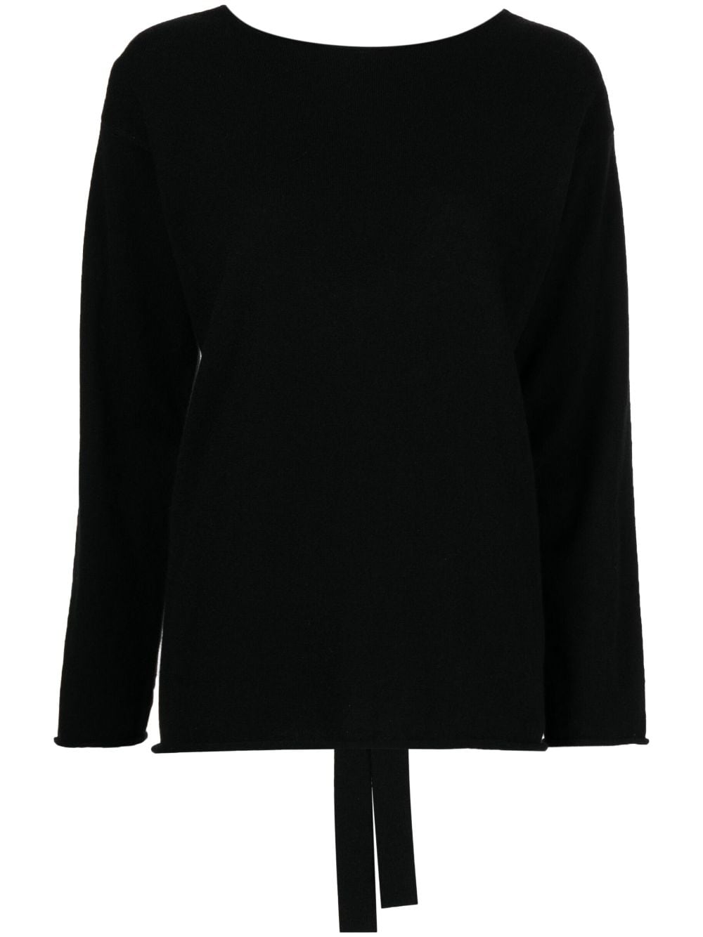 Lisa Yang tie-fastening cashmere top - Black von Lisa Yang