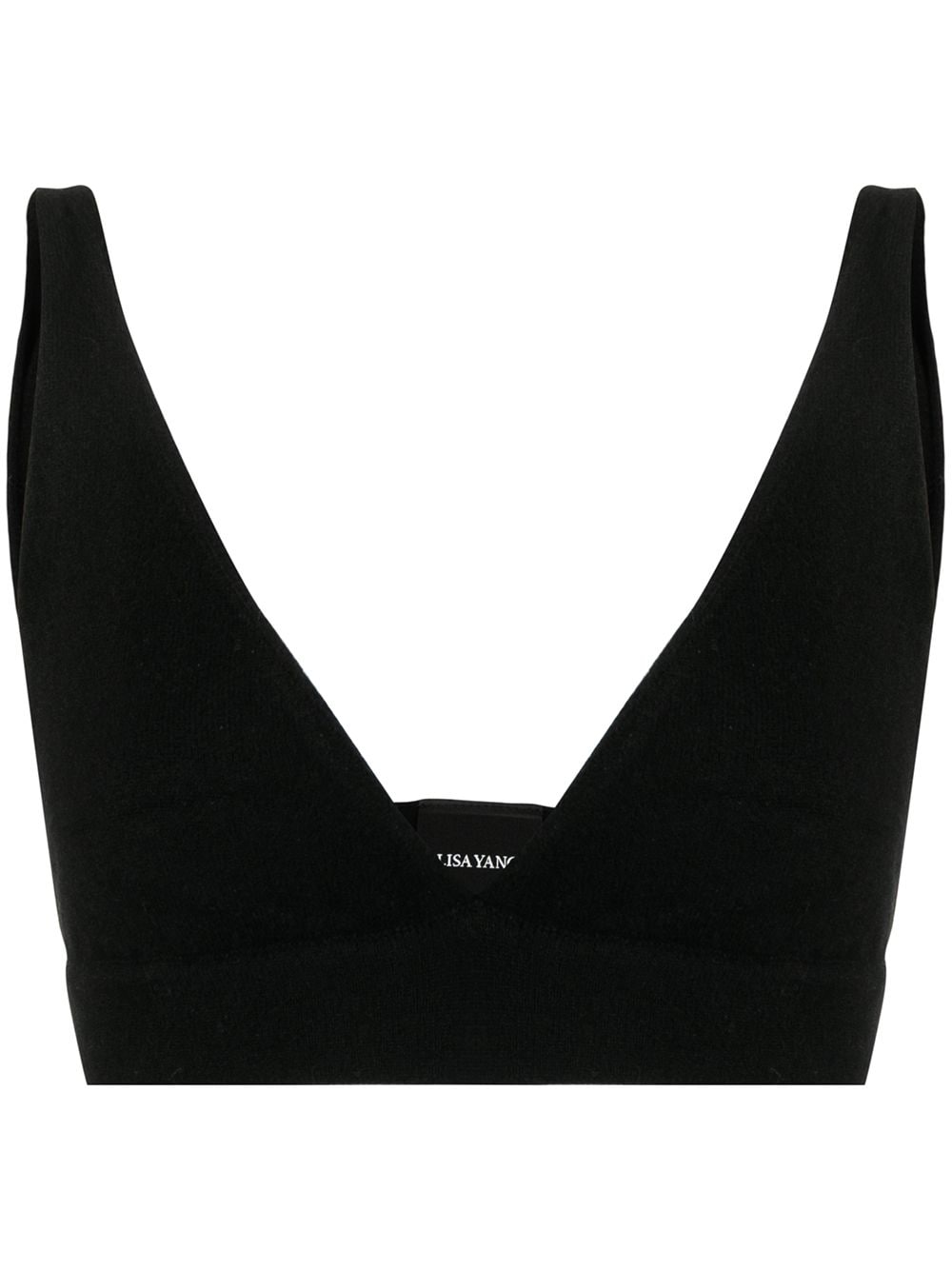 Lisa Yang triangle cashmere bralette - Black von Lisa Yang