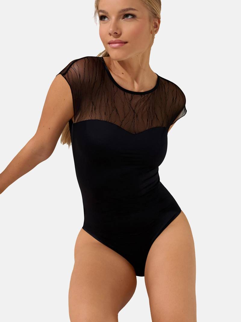 Brasilianischer Body Mit Kurzen Ärmeln Nightscape Damen Schwarz 36 von Lisca