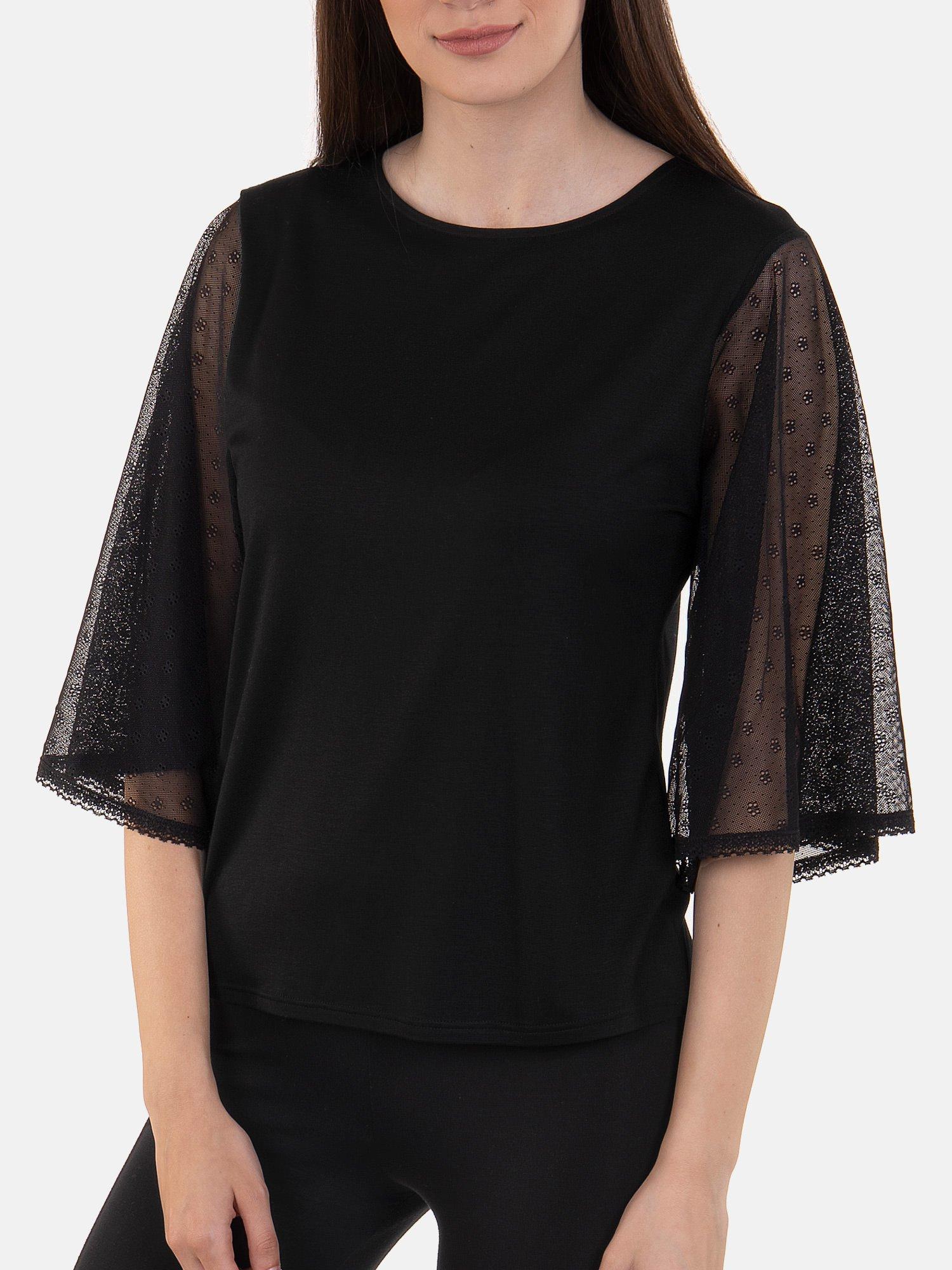 Dreiviertelarm-t-shirt Soft Spot Damen Schwarz L von Lisca