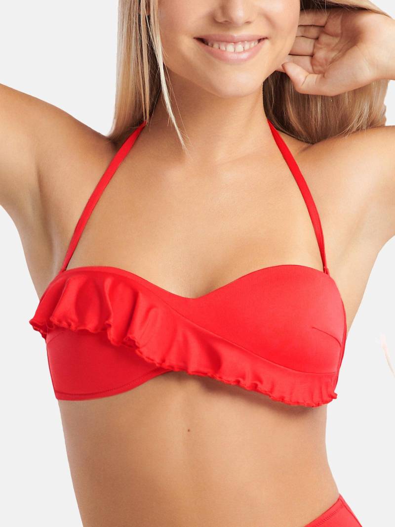 Bandeau-badeanzug-top Ohne Bügel Kenya Damen Rot Bunt S von Lisca