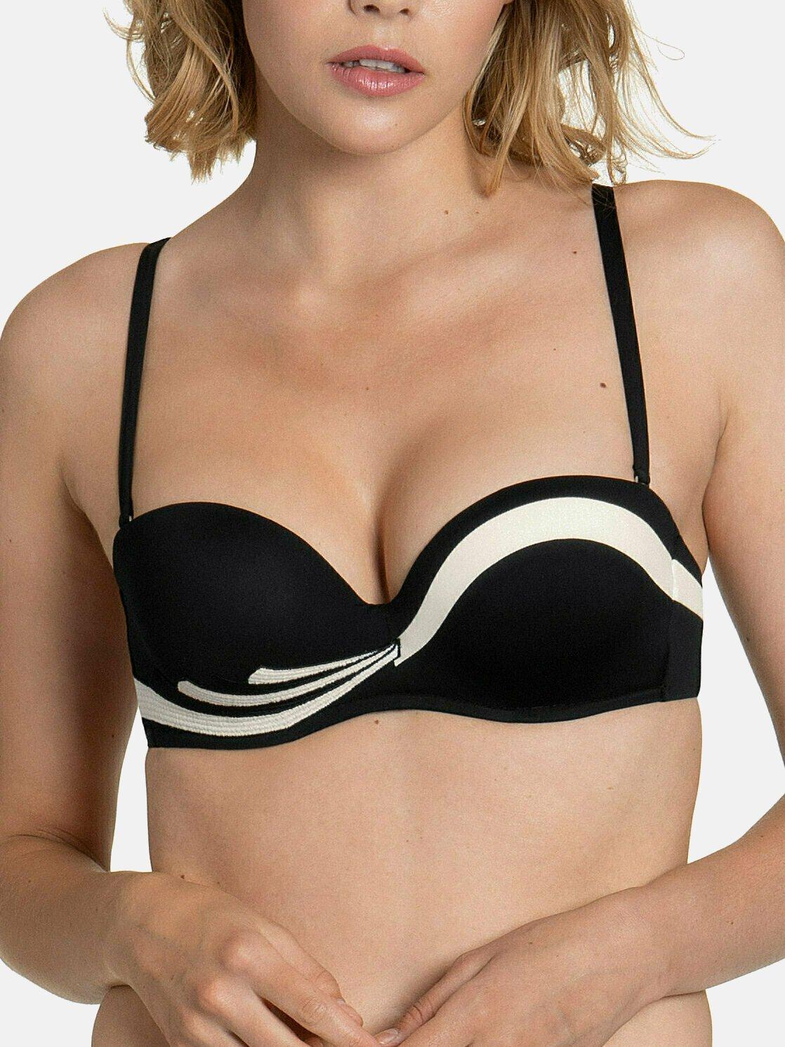 Bandeau-bikini Vorgeformt Guaraja Damen Schwarz B/38 von Lisca