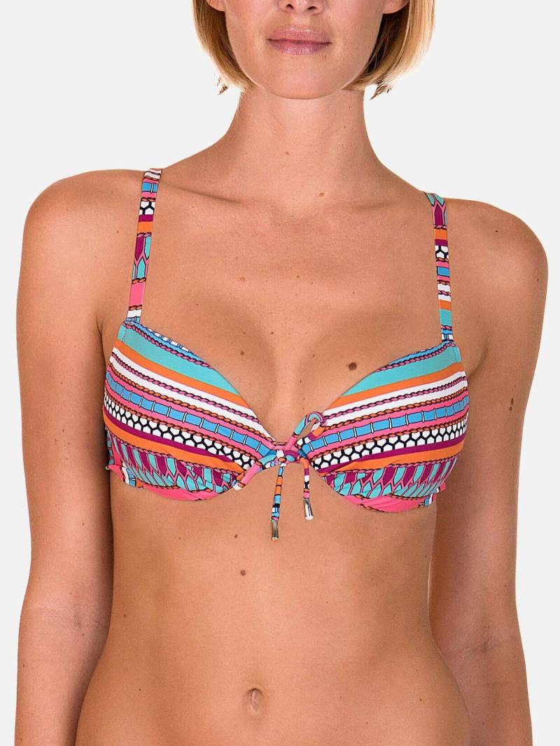 Bikini-oberteil Push-up Capri Damen Korall C/36 von Lisca