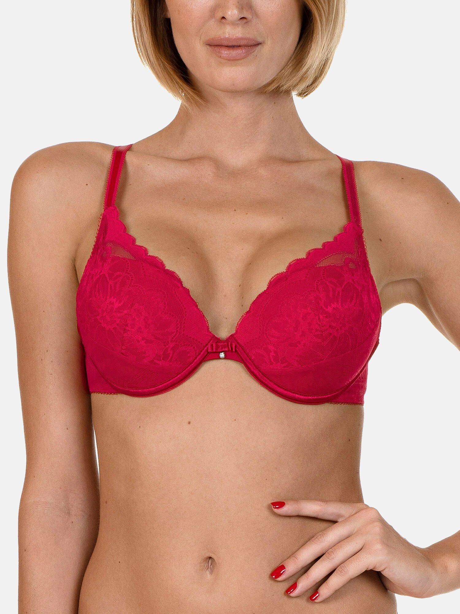 Push-up-bh Evelyn Damen Rot Bunt B/80 von Lisca