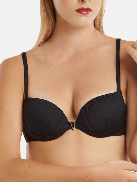 Push-up-badeanzug-top Mit Mehreren Positionen Isola Rossa Damen Schwarz C/36 von Lisca