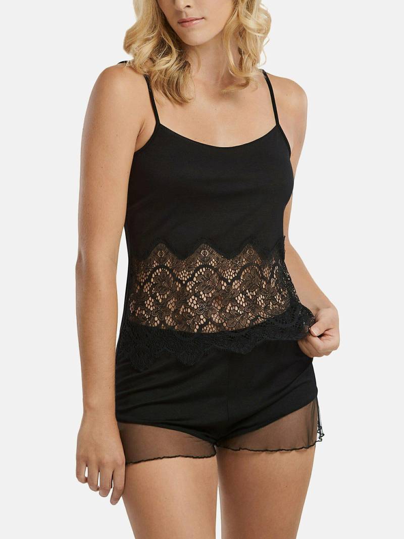 Pyjama Shorts Camisole Diva Damen Schwarz M von Lisca