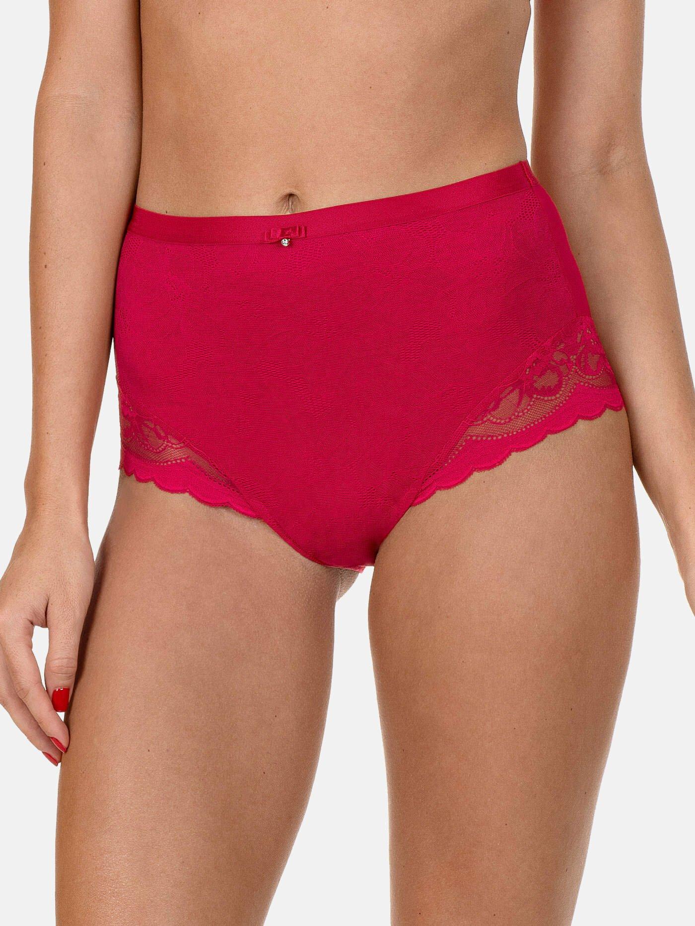 Slip Mit Hoher Taille Evelyn Damen Rot Bunt 46 von Lisca