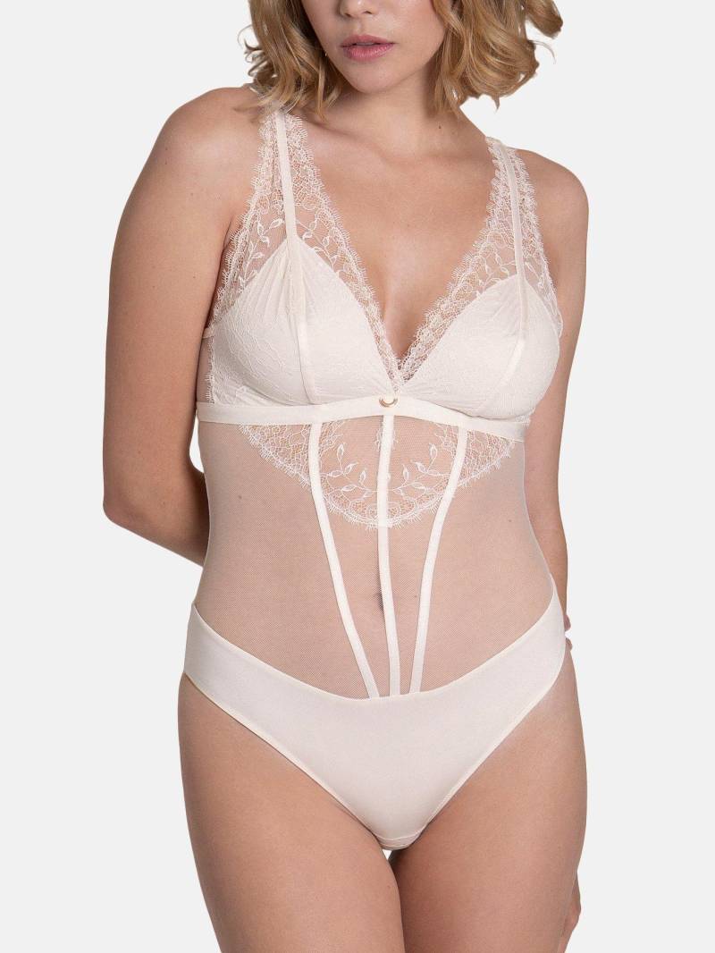 Brasilianischer Bügel-body Rose Hochzeit Elfenbein Damen Elfenbein 36 von Lisca