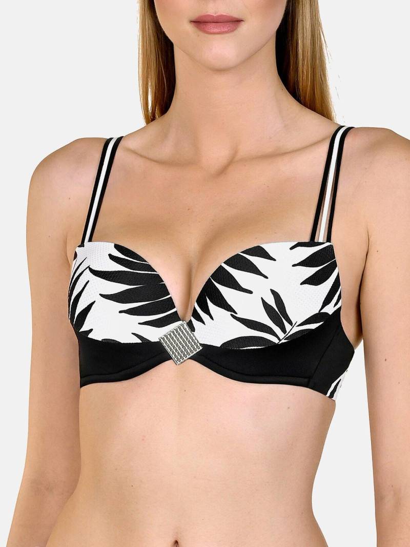 Bikini-oberteil Push-up Ocean City Damen Schwarz A/36 von Lisca