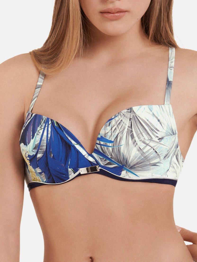 Bikini-oberteil Push-up Ensenada Damen Blau B/38 von Lisca