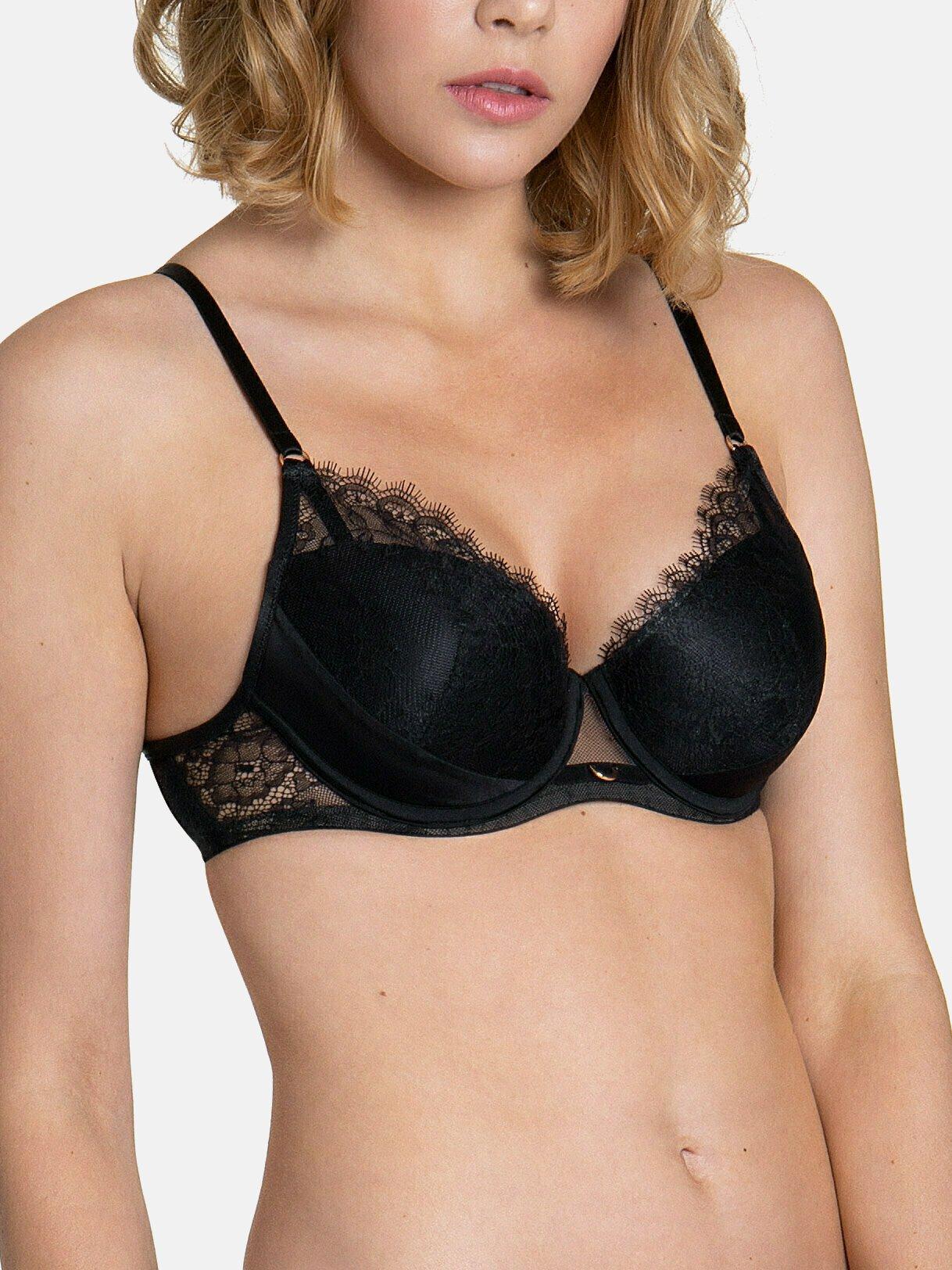 Vorgeformter Bh Black Rose Damen Schwarz B/80 von Lisca