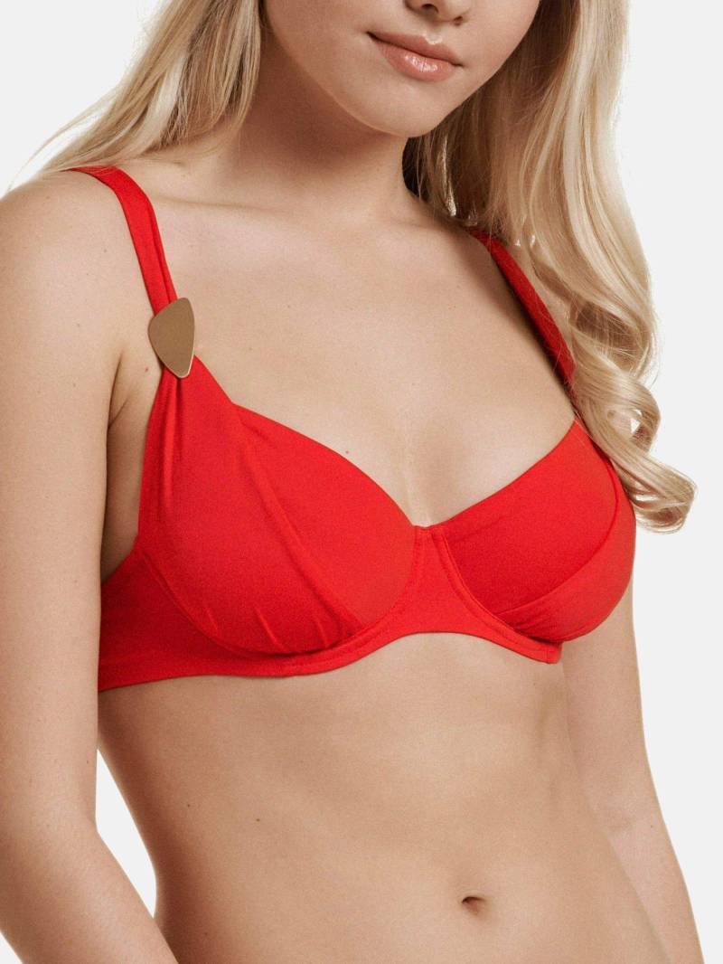 Bikini-oberteil Mit Bügel Okinawa Damen Rot Bunt C/38 von Lisca