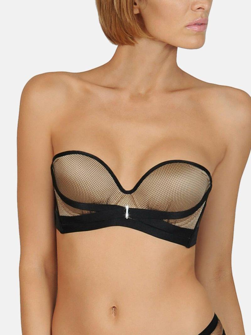 Vorgeformtes Bandeau-bustier Mit Mehreren Positionen Lady Moon Damen Schwarz C/80 von Lisca