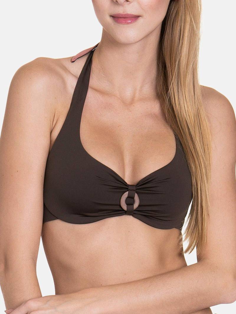 Bikini-oberteil Mit Bügel Rückenfrei Beidseitig Tragbar Nachhaltig Kea Damen Braun D/42 von Lisca