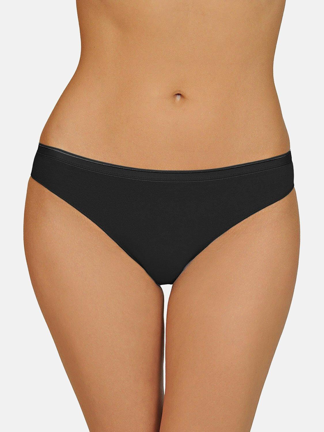 Brasilianische Slips Happy Day Cheek Damen Schwarz L von Lisca