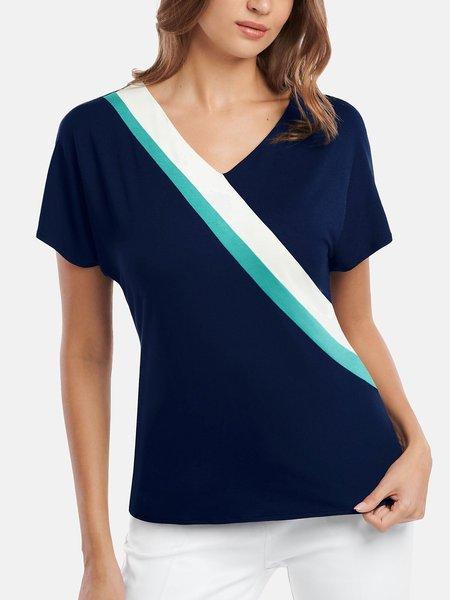 Kurzärmeliges Top Saint Tropez Damen Blau M von Lisca