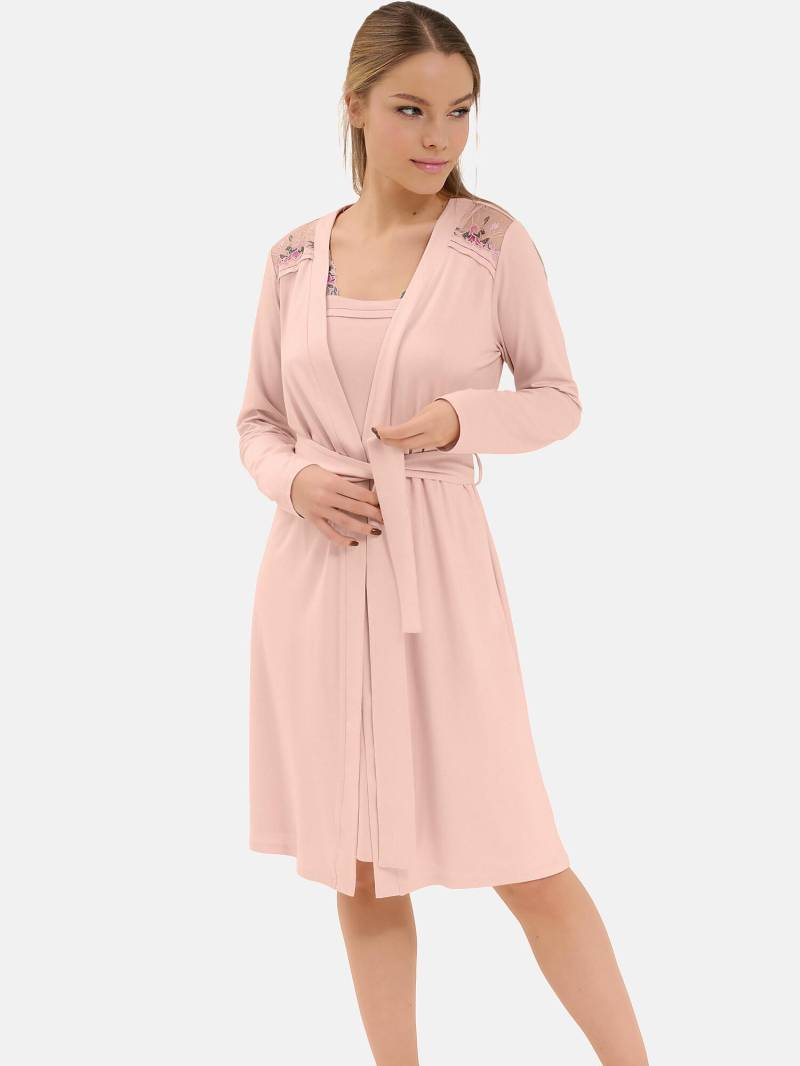 Negligé Mit Langen Ärmeln Mirabelle Damen Altrosa XL von Lisca