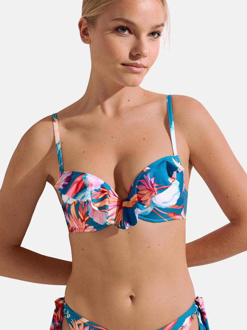 Push-up-badeanzug-oberteil Mit Mehreren Positionen Rimini Damen Blau A/40 von Lisca