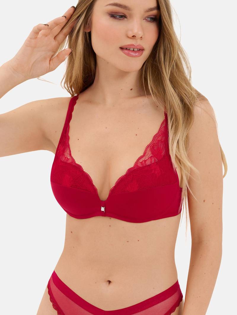 Push-up-bh Ohne Bügel Sympathy Damen Rot Bunt B/75 von Lisca