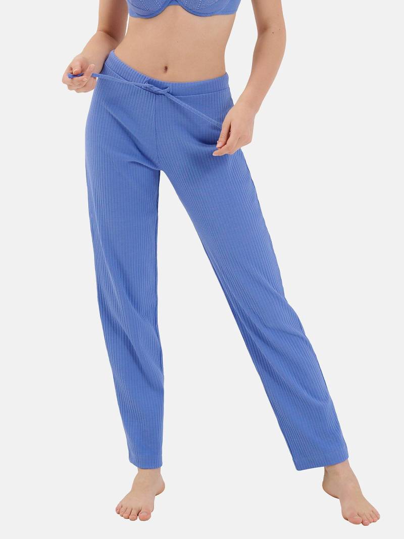 Pyjamastrümpfe Lange Hose Lucky Damen Blau M von Lisca