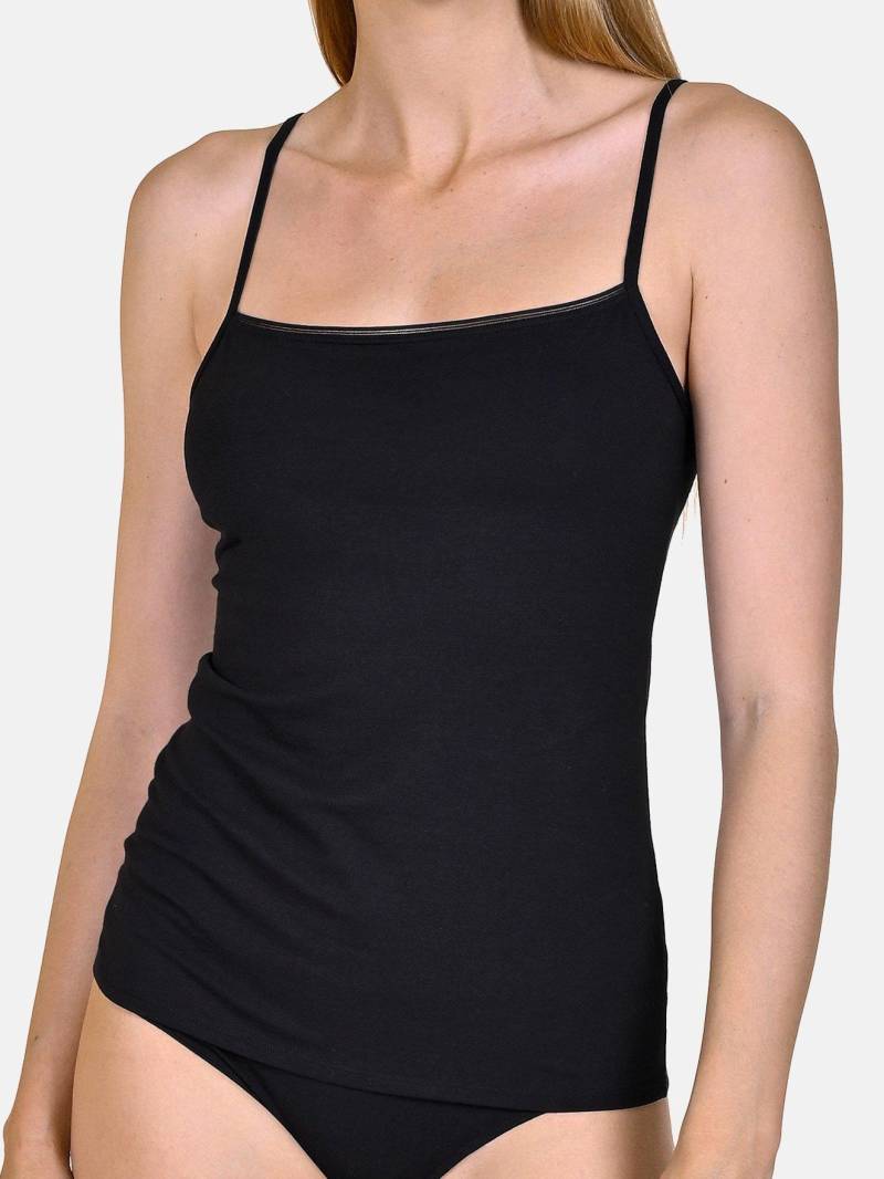 Tanktop Mit Dünnen Trägern Emma Damen Schwarz L von Lisca