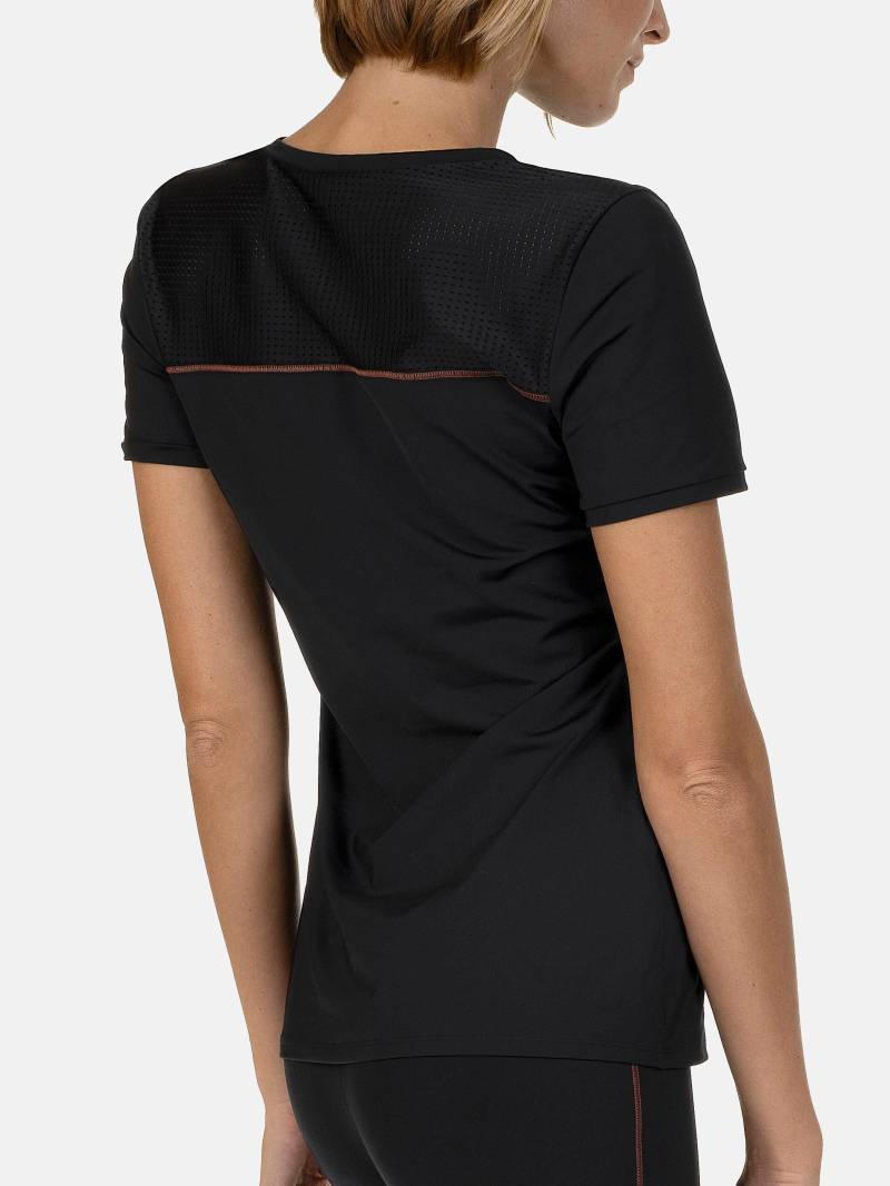 Kurzarm-sportshirt Energy Damen Schwarz L von Lisca