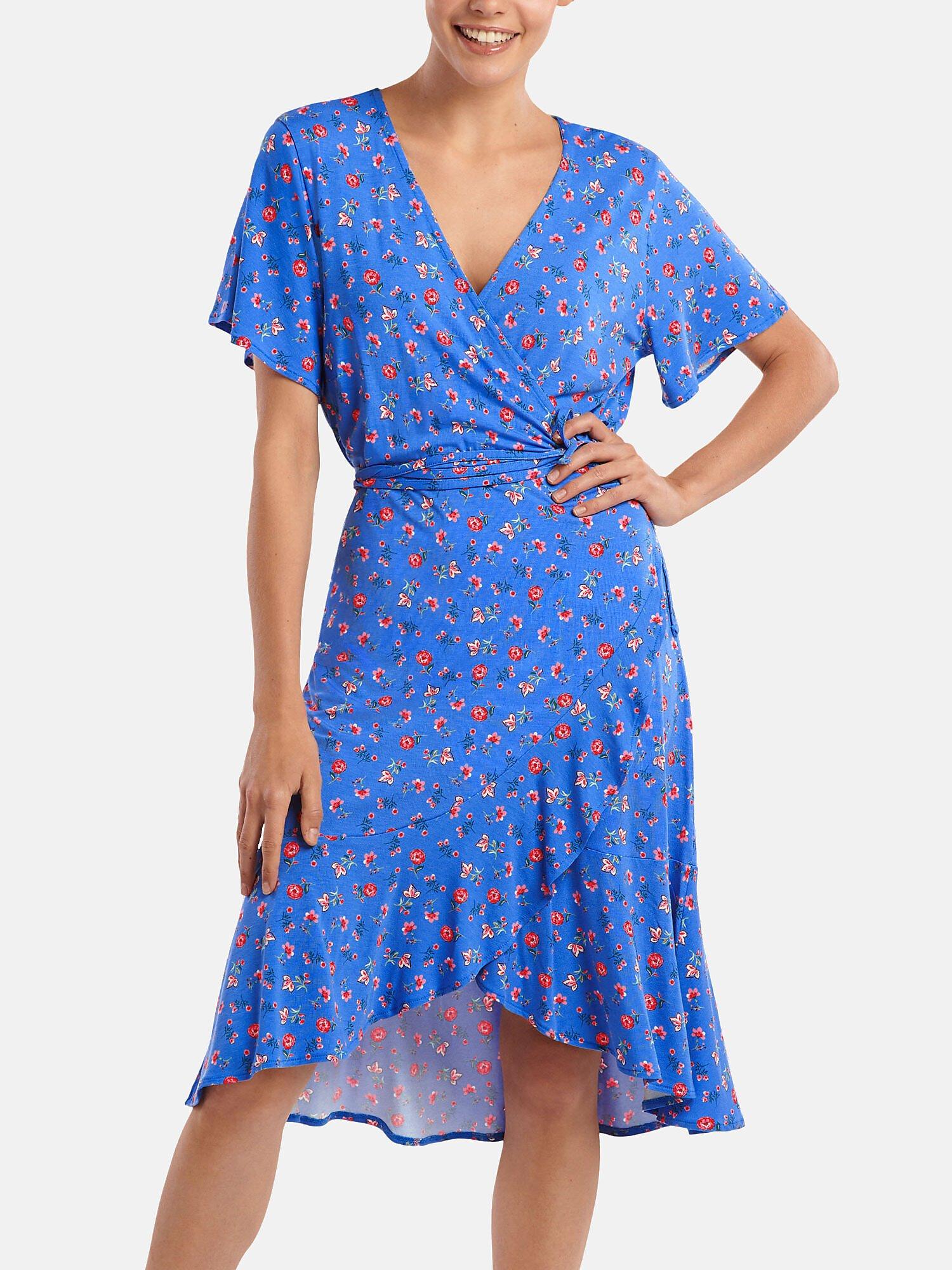 Sommerkleid Mit Kurzen Ärmeln Java Unisex Blau L von Lisca