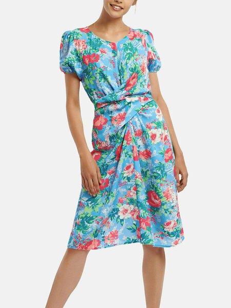 Sommerkleid Mit Kurzen Ärmeln Manila Unisex Blau S von Lisca