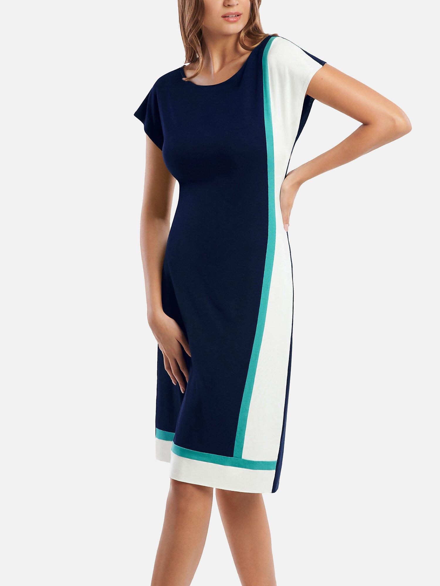 Sommerkleid Mit Kurzen Ärmeln Saint Tropez Unisex Blau M von Lisca