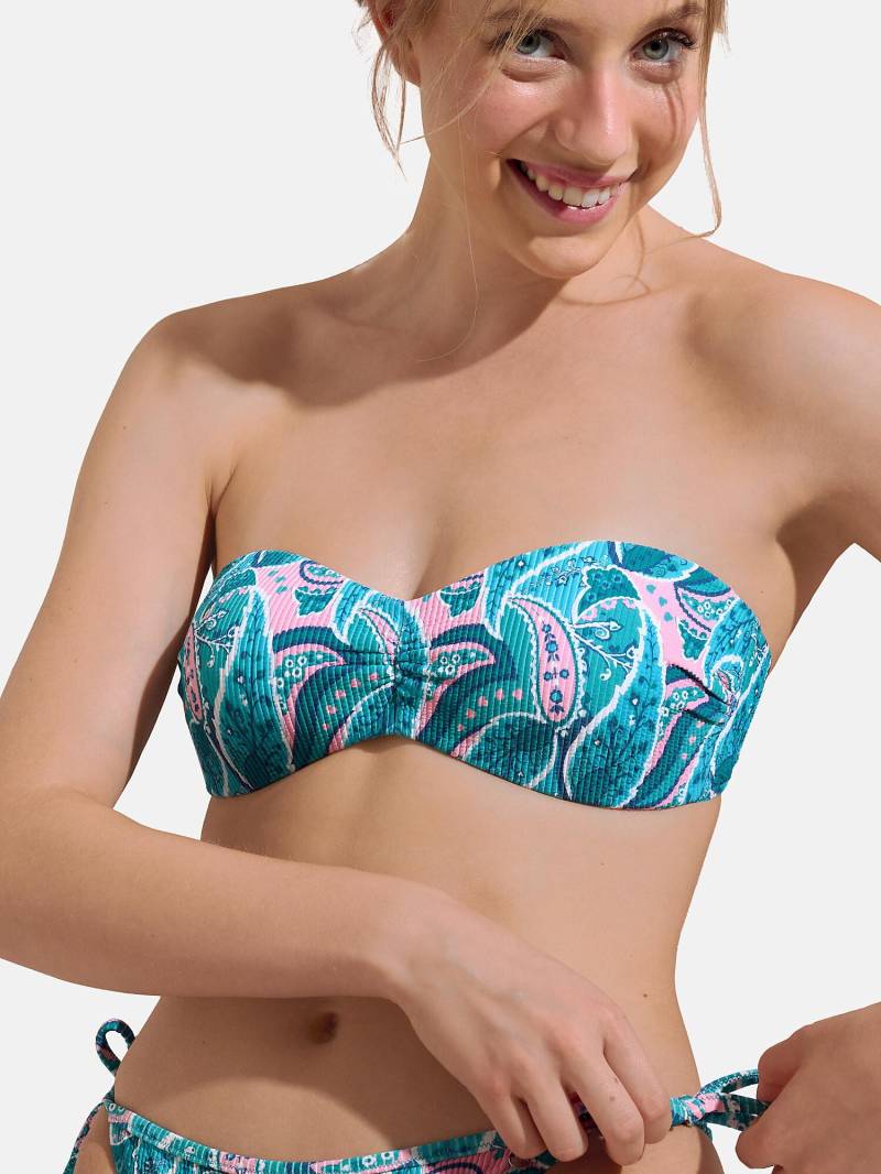 Vorgeformtes Bandeau-badeanzug-top Ohne Bügel Kavala Damen Blau M von Lisca