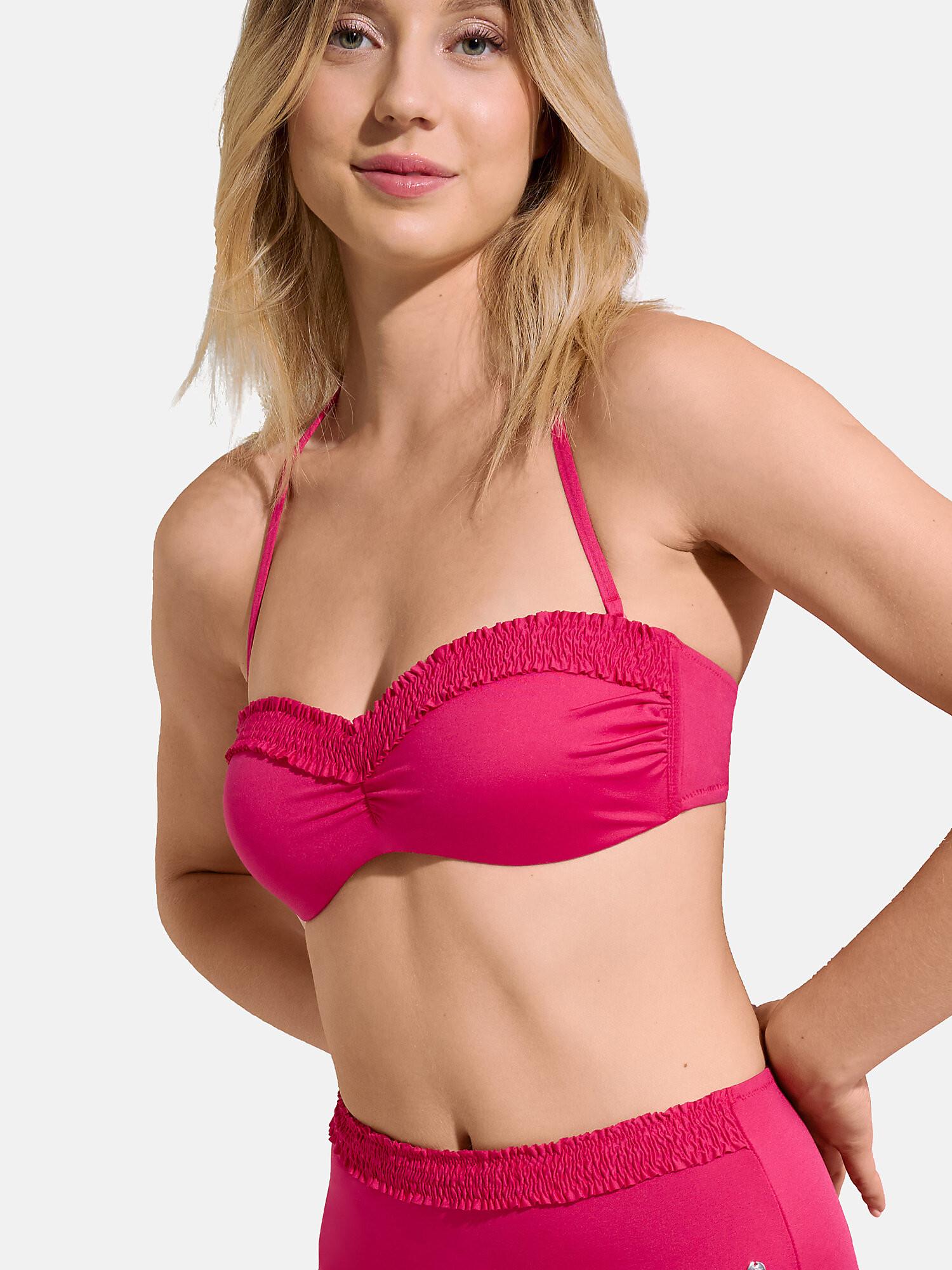 Vorgeformtes Bandeau-badeanzug-top Ohne Bügel Las Vegas Damen Fuchsia M von Lisca