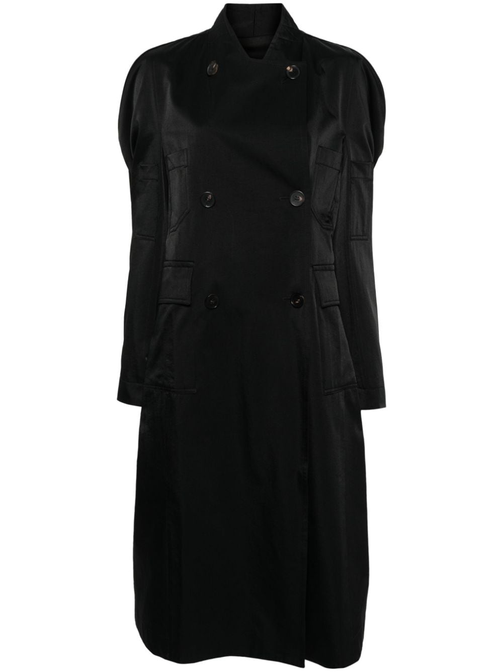 Litkovskaya Mystery gabardine maxi coat - Black von Litkovskaya