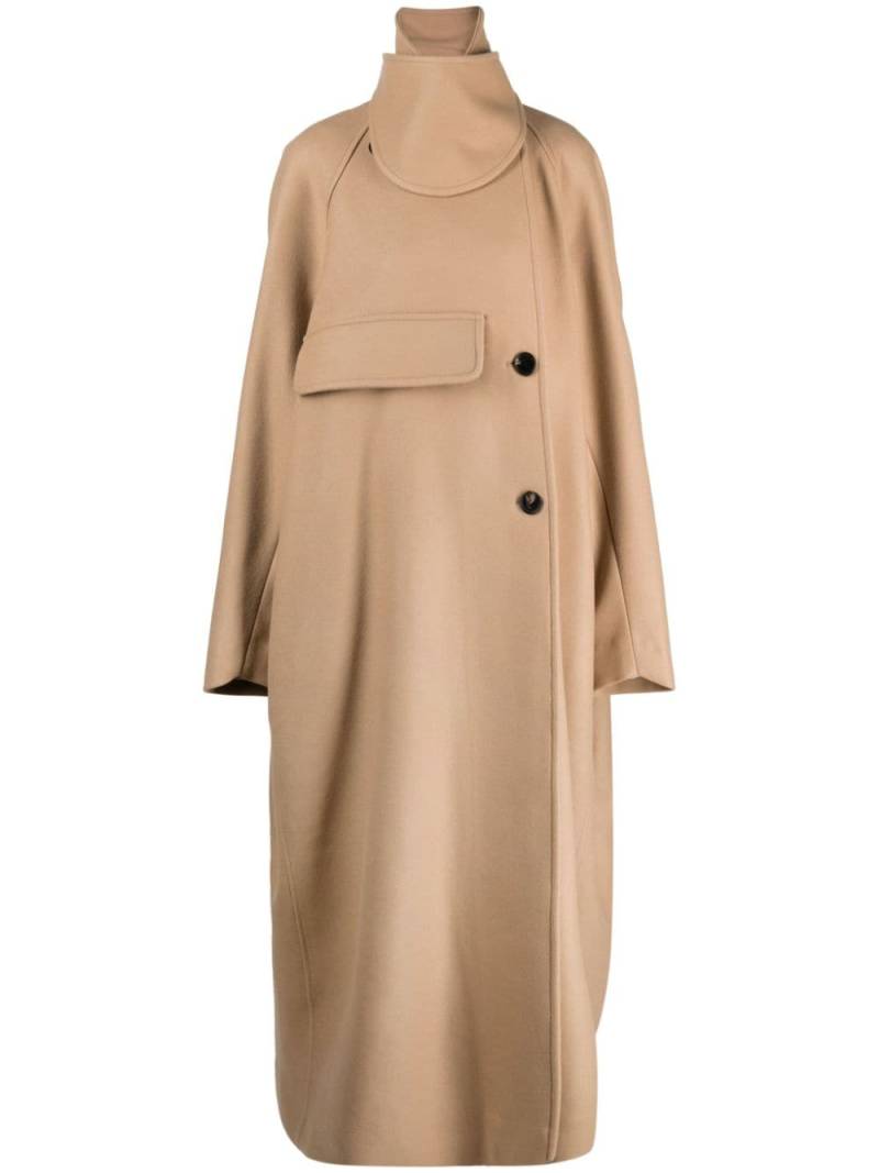 Litkovskaya Shield off-centre coat - Neutrals von Litkovskaya