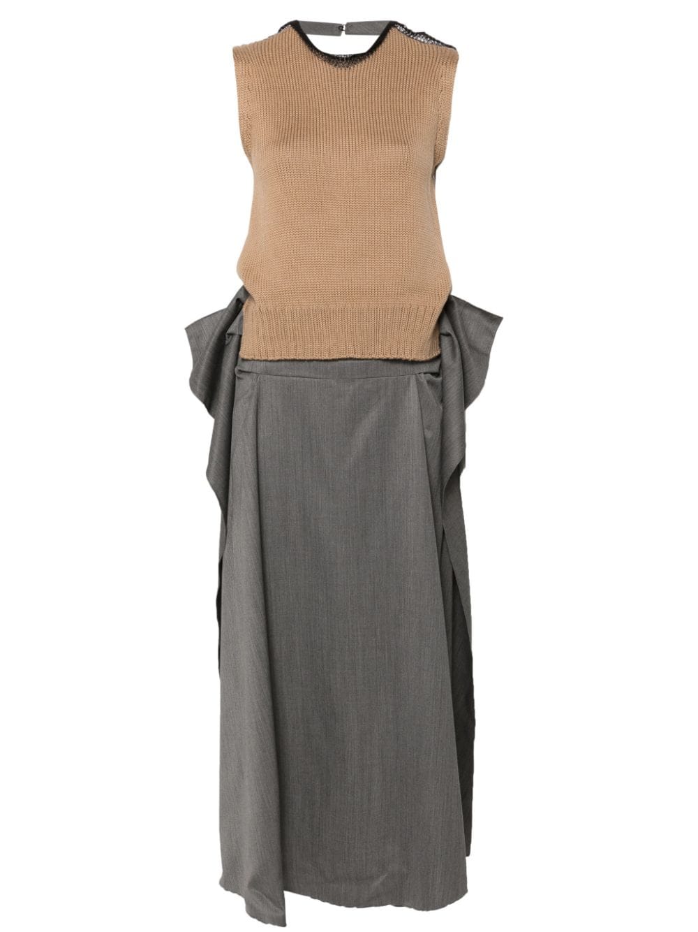 Litkovskaya draped midi dress - Grey von Litkovskaya