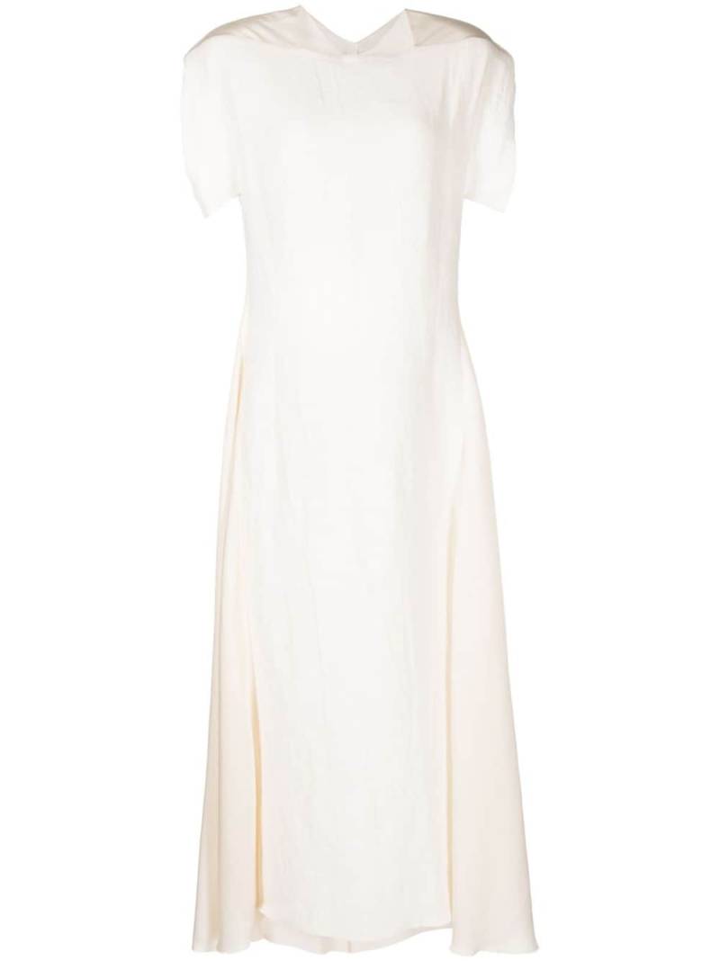 Litkovskaya linen/flax midi dress - White von Litkovskaya