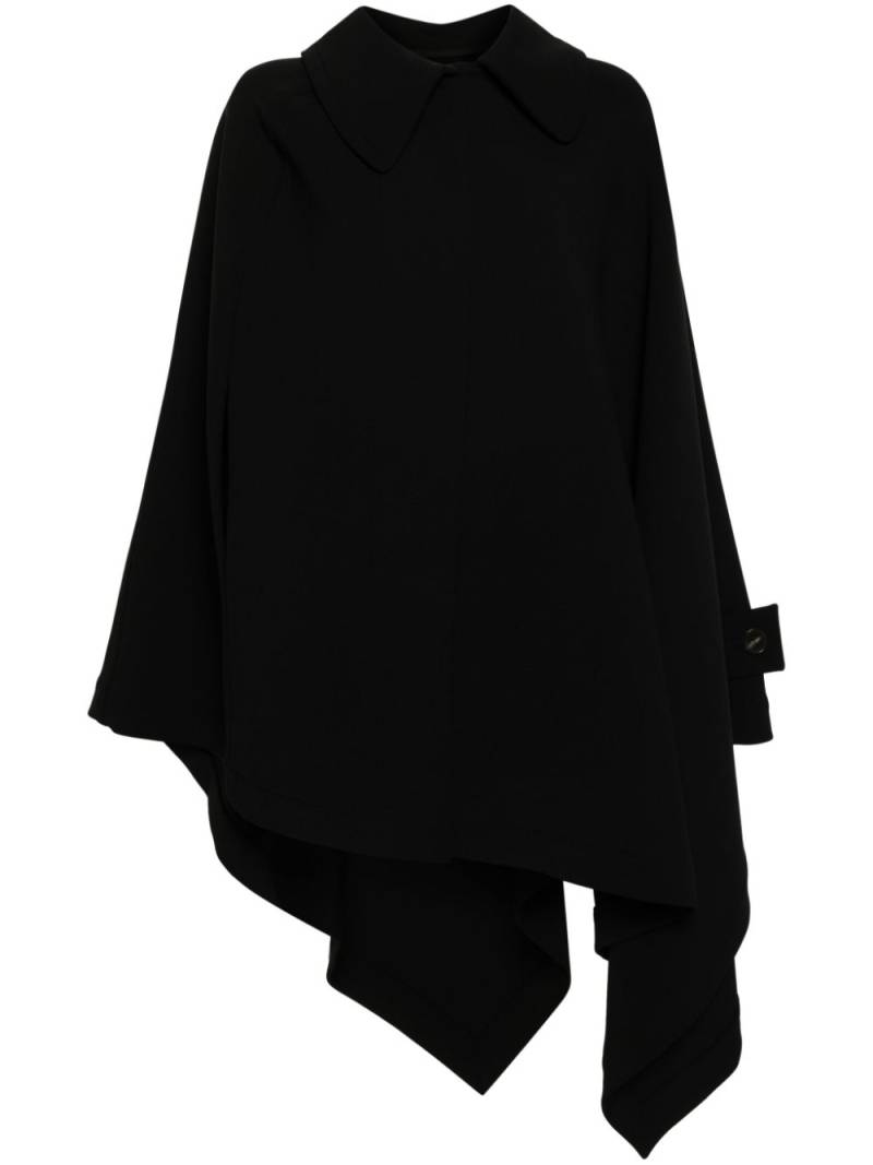 Litkovskaya side slit poncho - Black von Litkovskaya