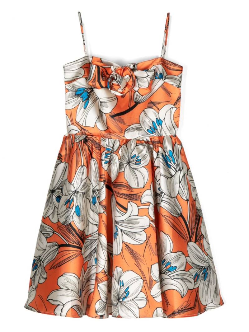 Little Bambah floral-print spaghetti-straps dress - White von Little Bambah