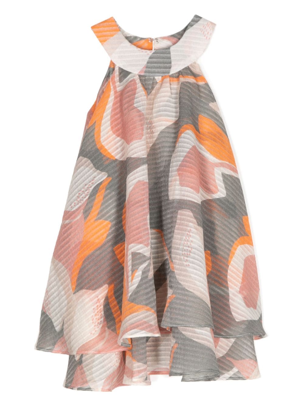 Little Bambah graphic-print round-neck dress - Grey von Little Bambah