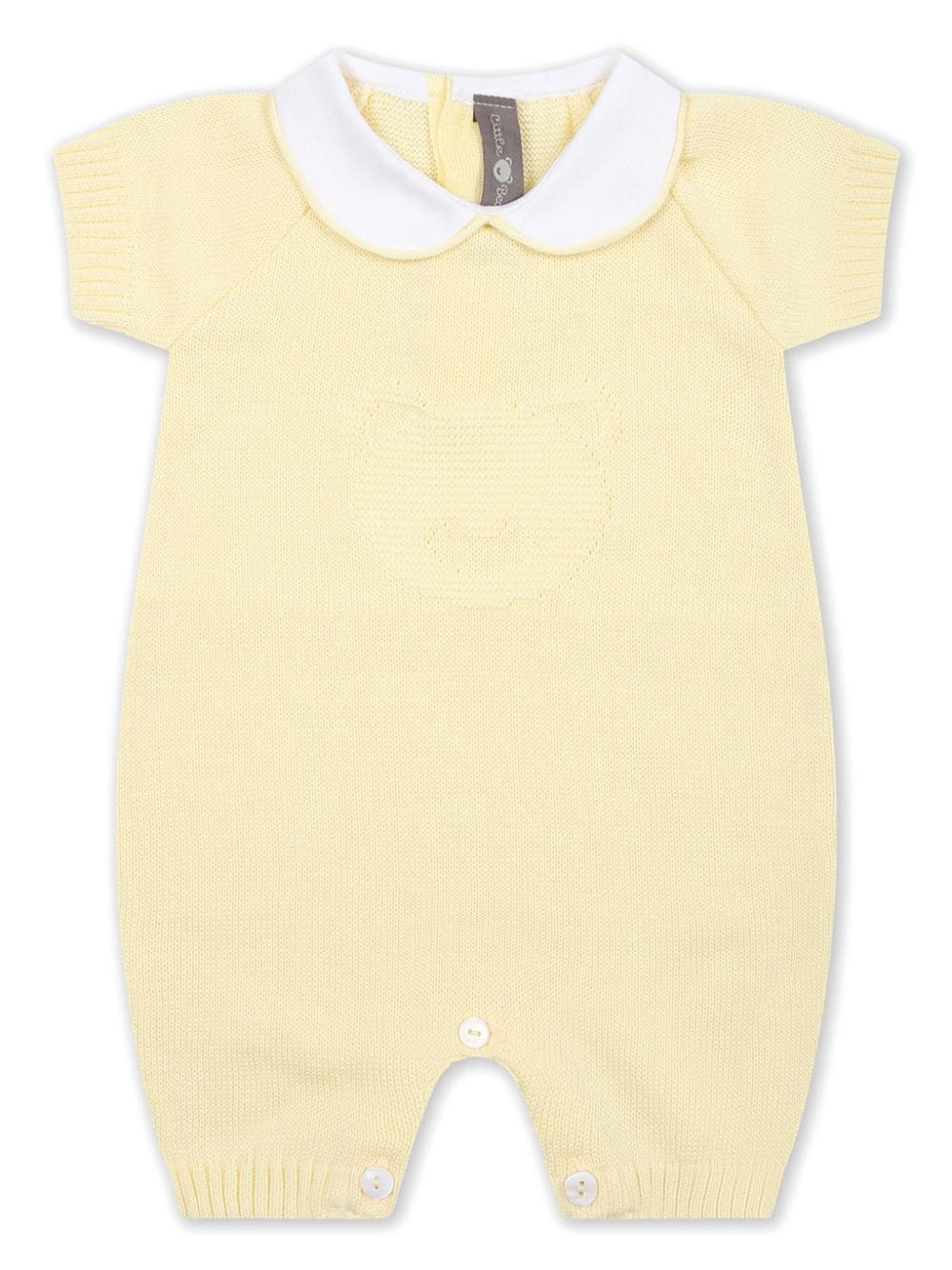 Little Bear bear-embroidered cotton romper - Yellow von Little Bear