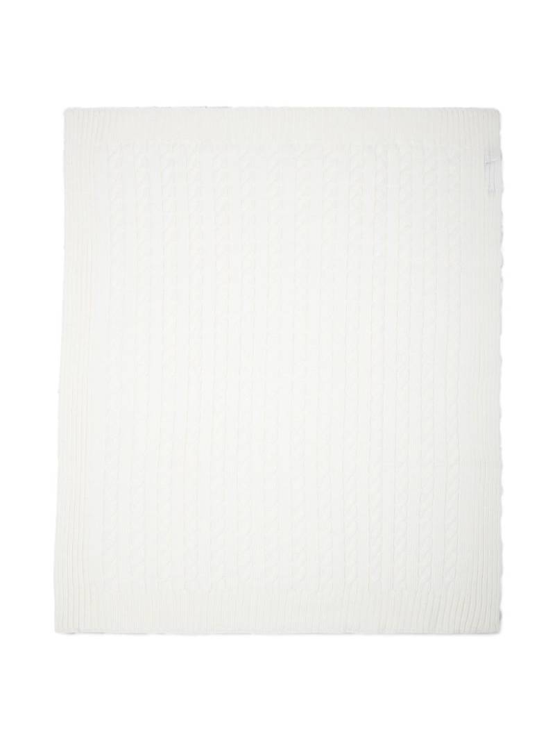 Little Bear cable-knit blanket - Neutrals von Little Bear