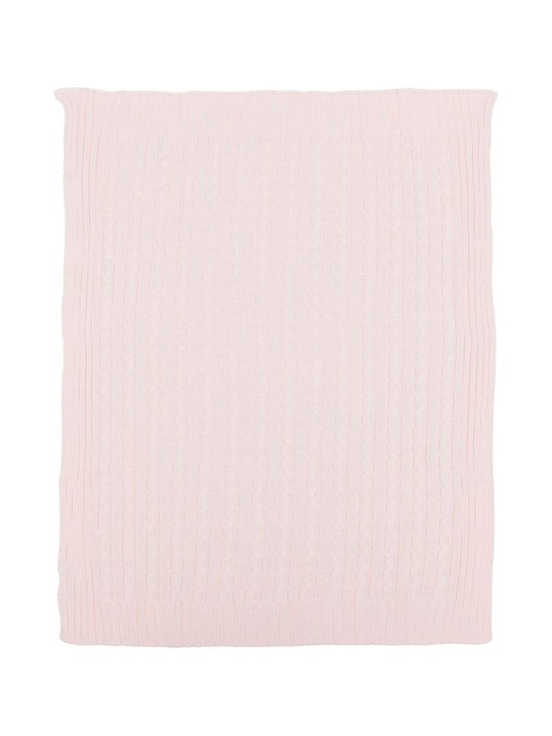 Little Bear cable-knit cotton blanket - Pink von Little Bear