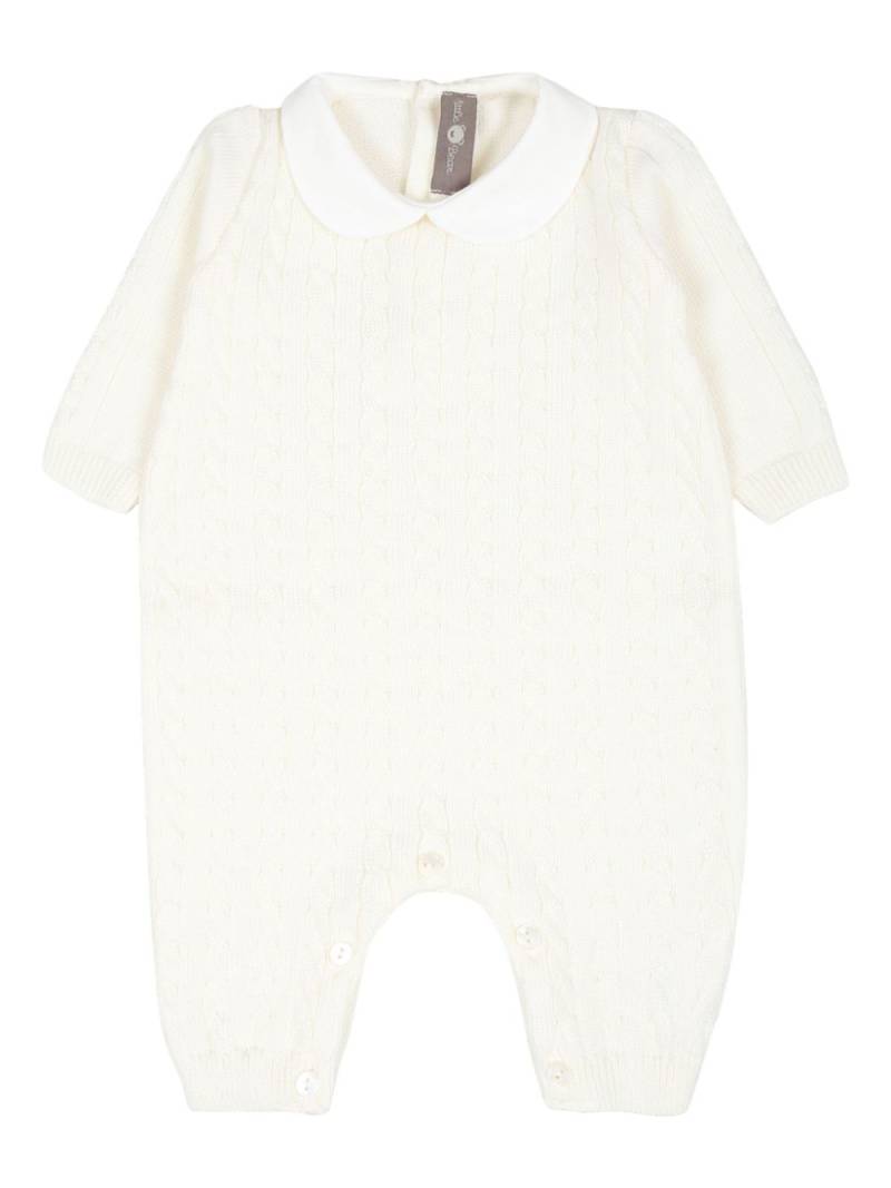 Little Bear cable-knit romper - White von Little Bear