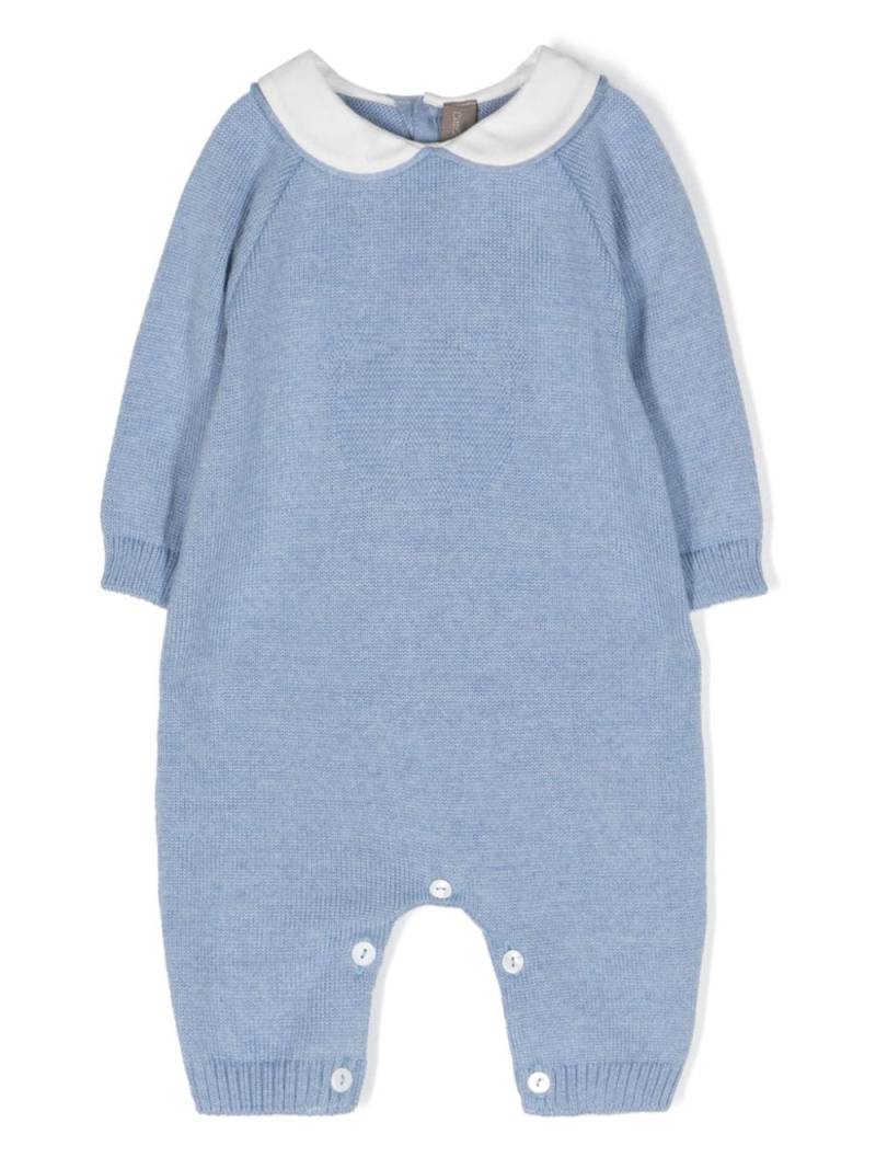 Little Bear contrast-collar knitted romper - Blue von Little Bear