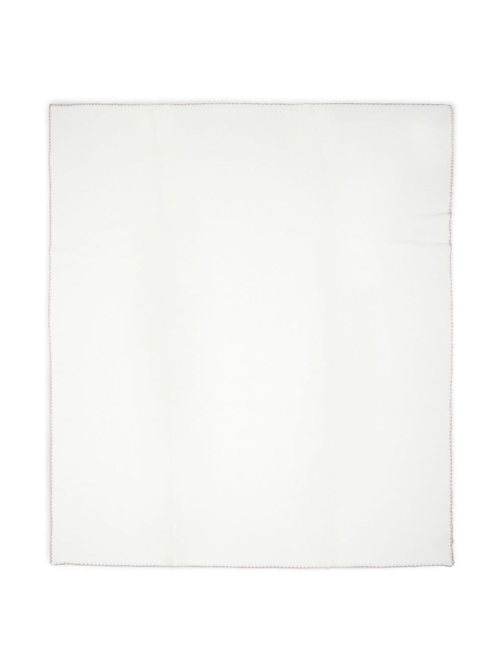 Little Bear contrasting-trim blanket - White von Little Bear