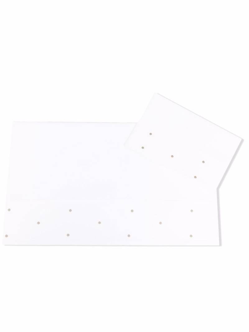 Little Bear dotted-embroidery cotton sheet - White von Little Bear