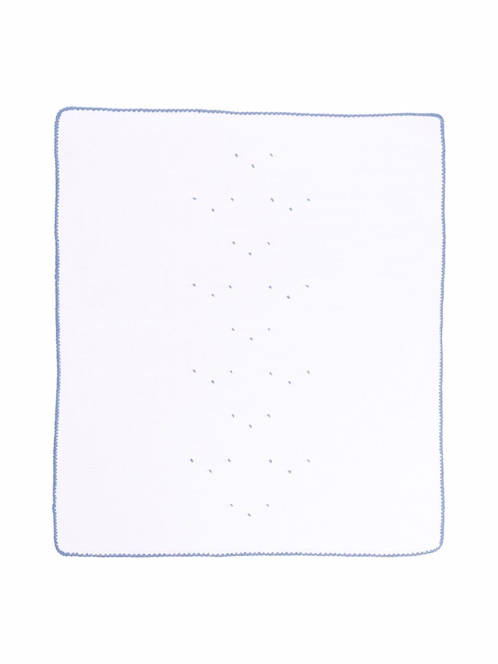 Little Bear embroidered cotton blanket - White von Little Bear