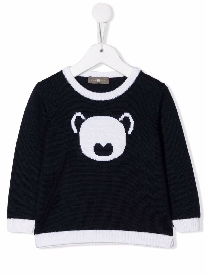 Little Bear embroidered crew-neck jumper - Blue von Little Bear