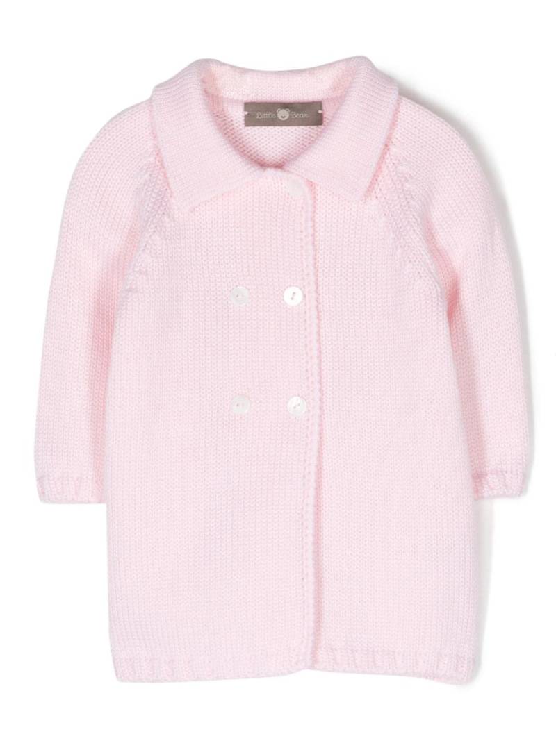 Little Bear fine-knit double-breasted blouse - Pink von Little Bear