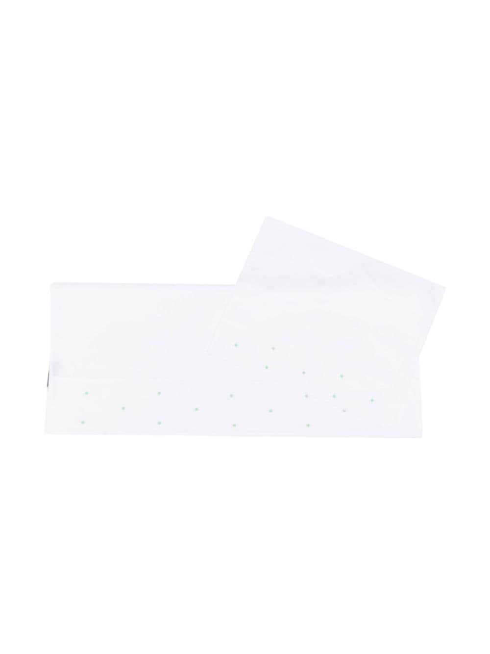 Little Bear polka-dot cotton blanket set - White von Little Bear