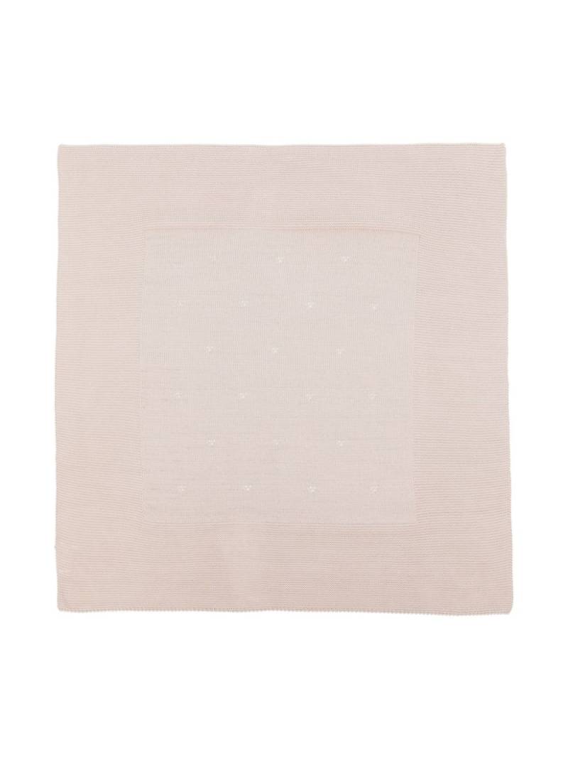 Little Bear ribbed-knit cotton blanket - Neutrals von Little Bear